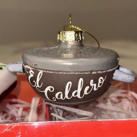 3 NEW Coquito Dominoes Caldero Hispanic Cuban Glass Ornament cafecito Dominican - Picture 7 of 11